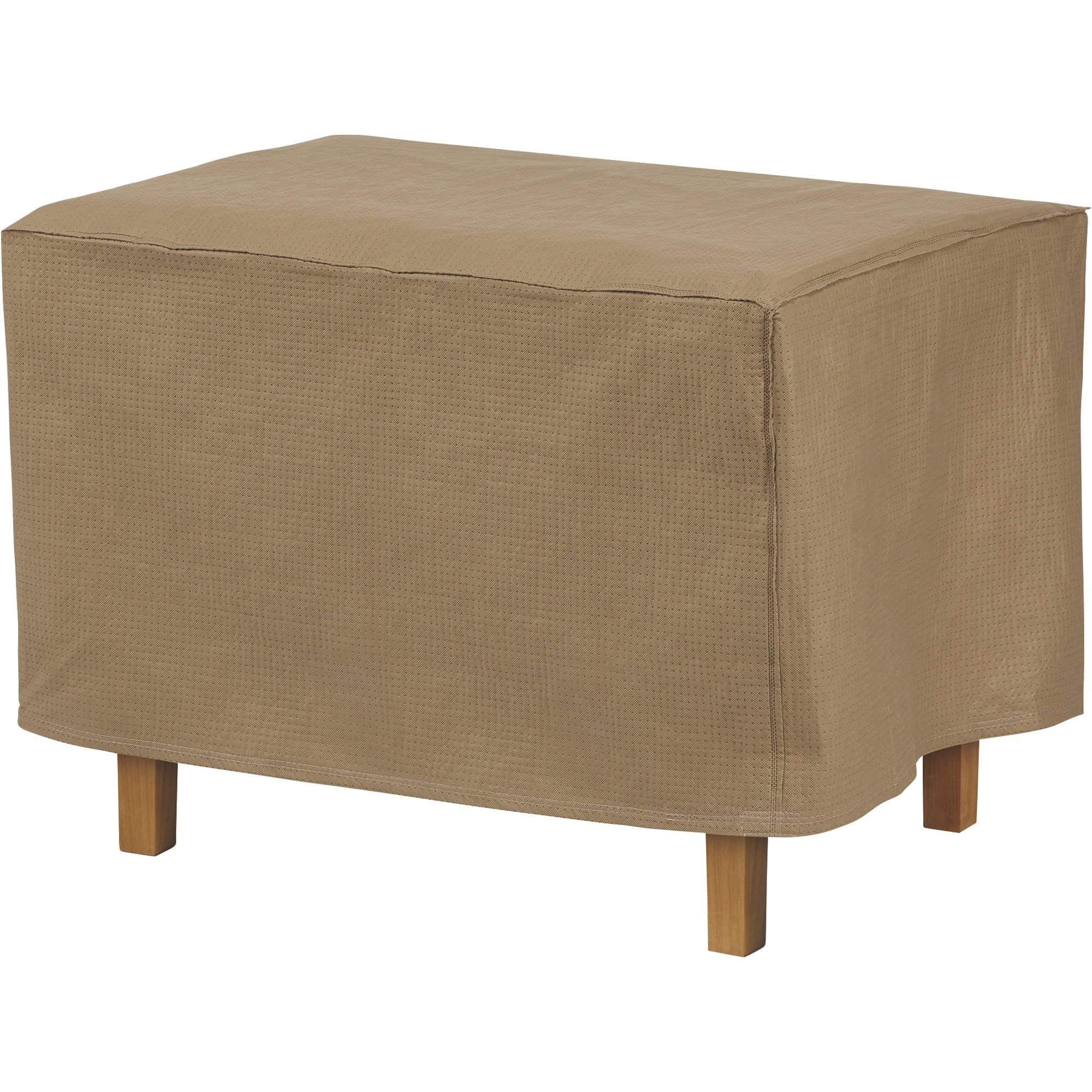 Classic Accessories Duck Covers Essentials Rectangular Patio Ottoman/Side Table Cover — Latte